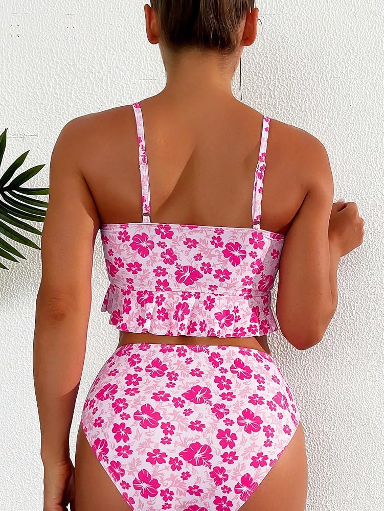 Amazon.com: WDIRARA Women's 2 Piece Bathing Suits Floral